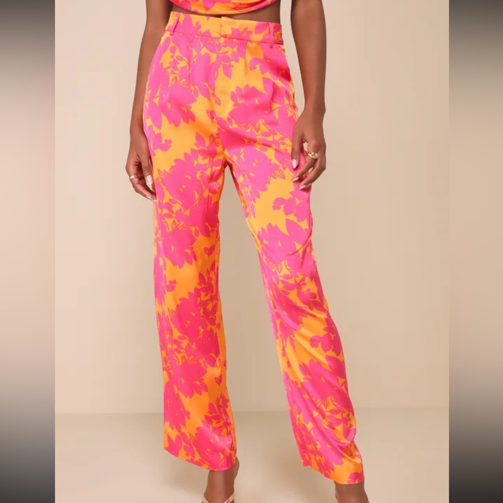Instinctive Glam Pink and Orange Pants - Picture 2 of 4